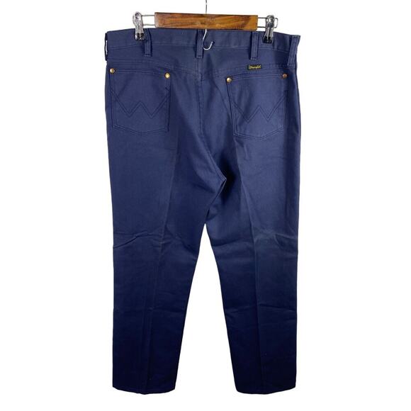 Vintage Wrangler Dark Blue Jeans Stretch Pants 34x31 USA Made Mens Style 13TNVY - Picture 3 of 5